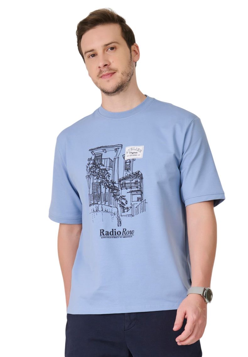 Sky Blue Graphic T-Shirt