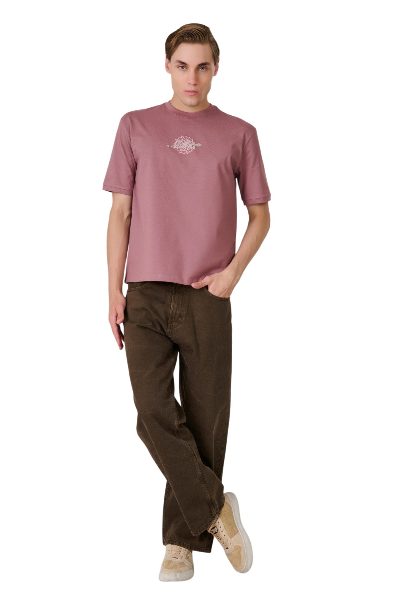 Buy Pink Graphic T-Shirt Online Shopping view 5