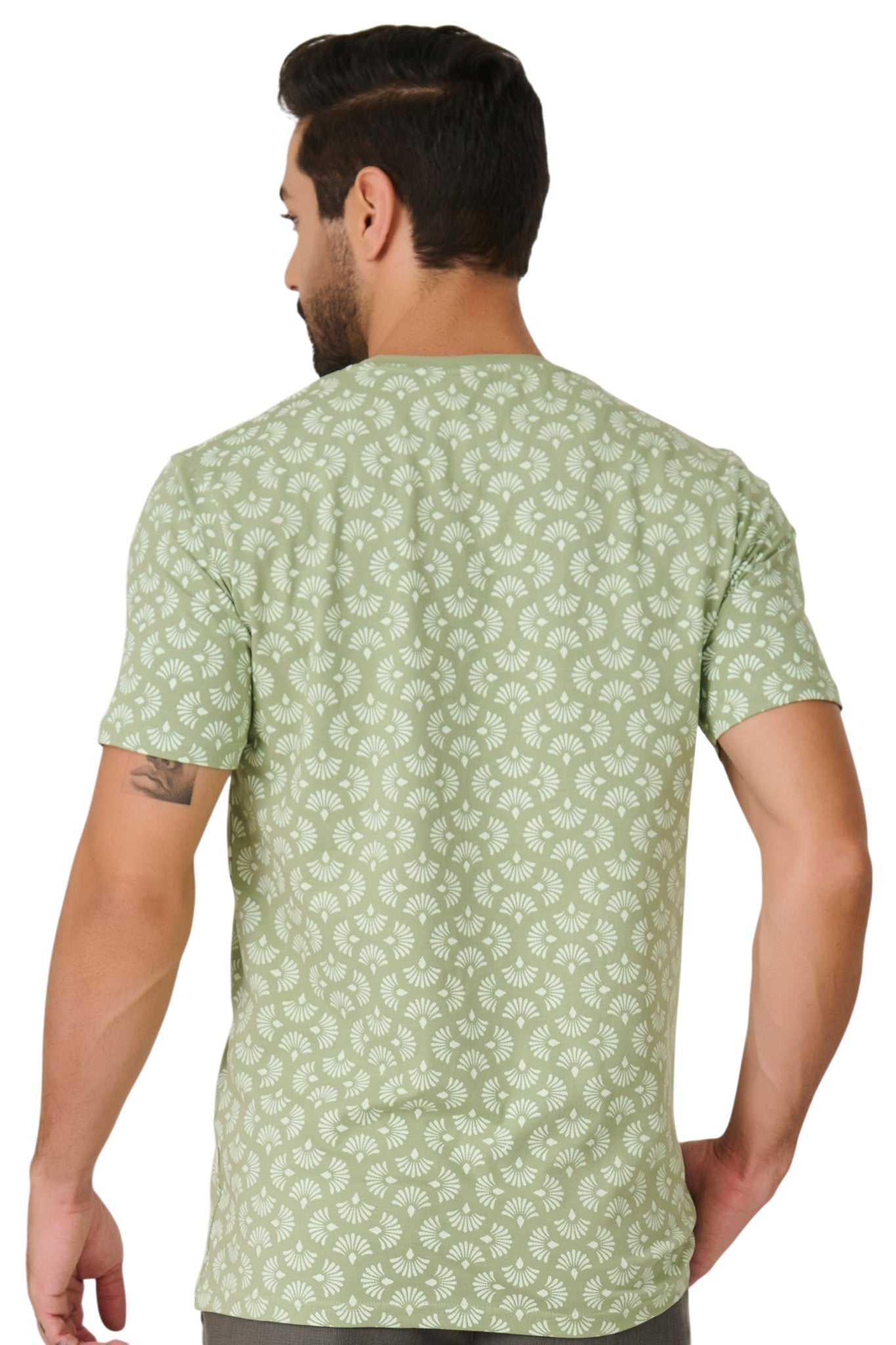 Buy Pista Motif Print T-Shirt Online Shopping view 4