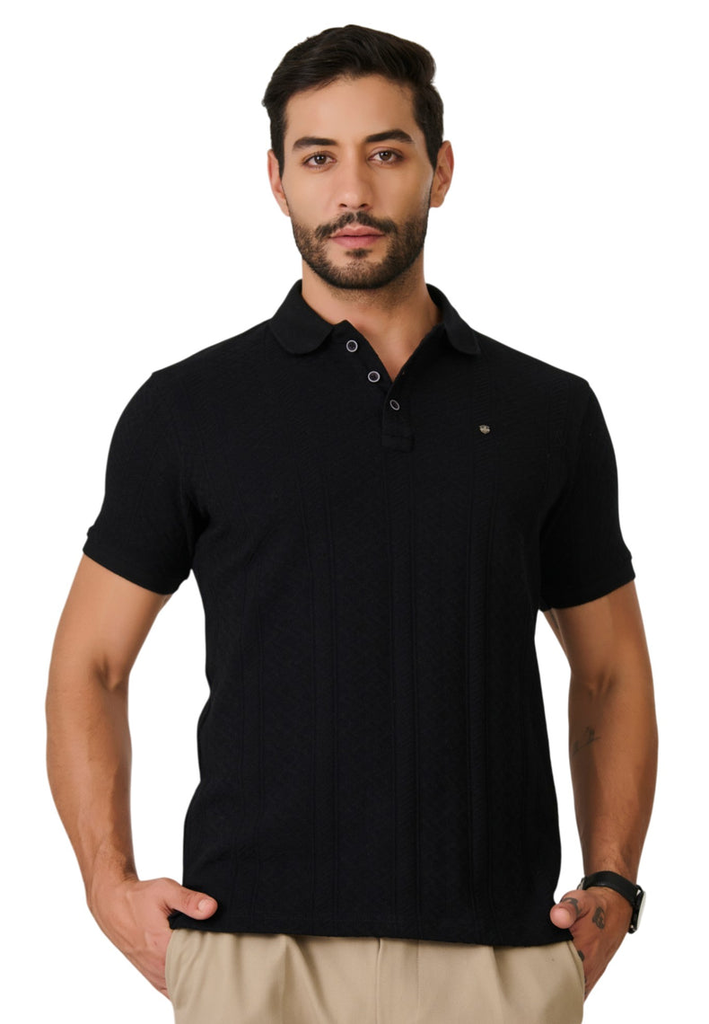 Black Chevron Polo T-Shirt
