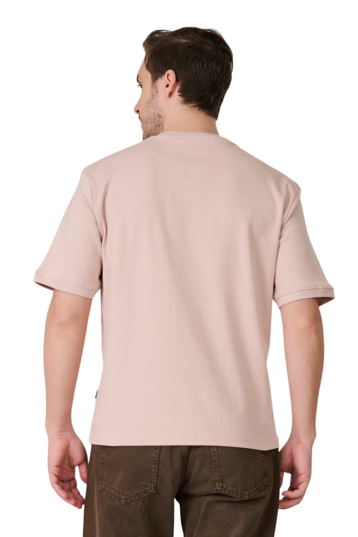 Buy Pale Pink Graphic T-Shirt Online Shopping view 4
