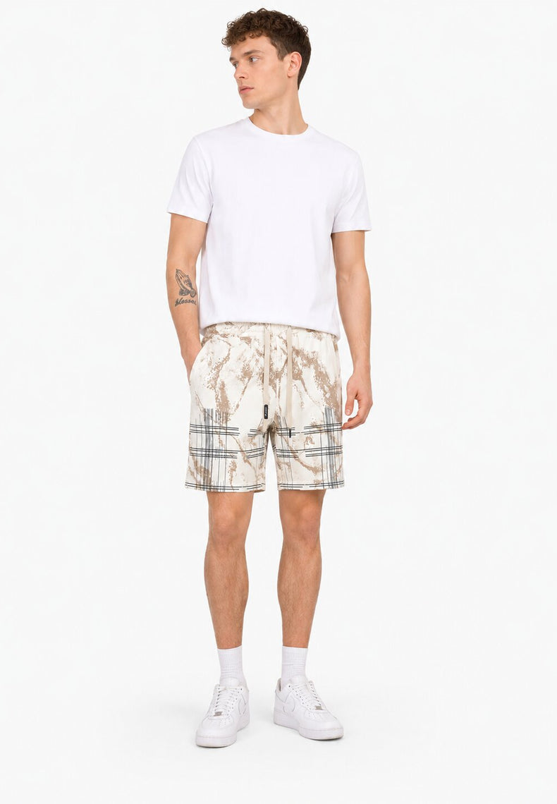 Choco Abstract Print Casual Shorts