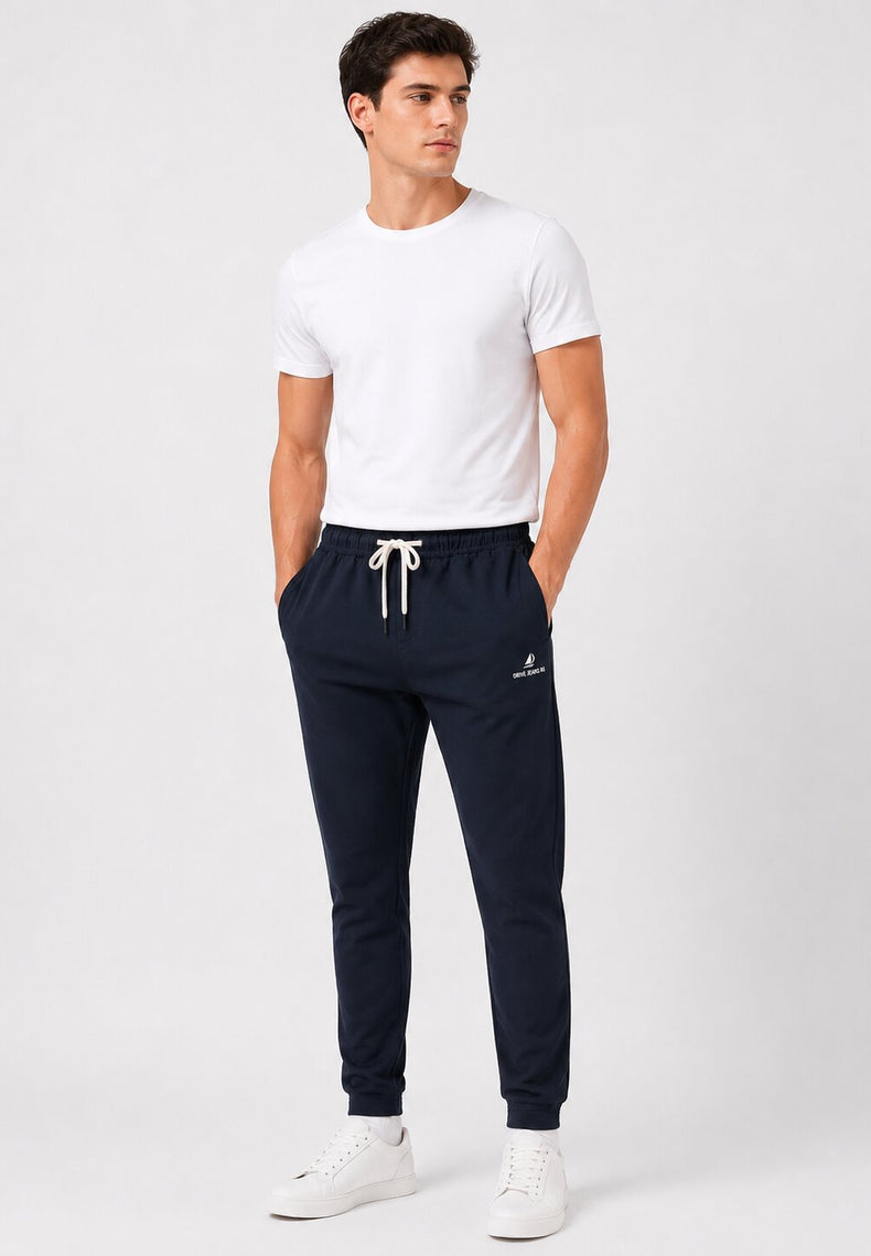 Navy Logo Trackpants