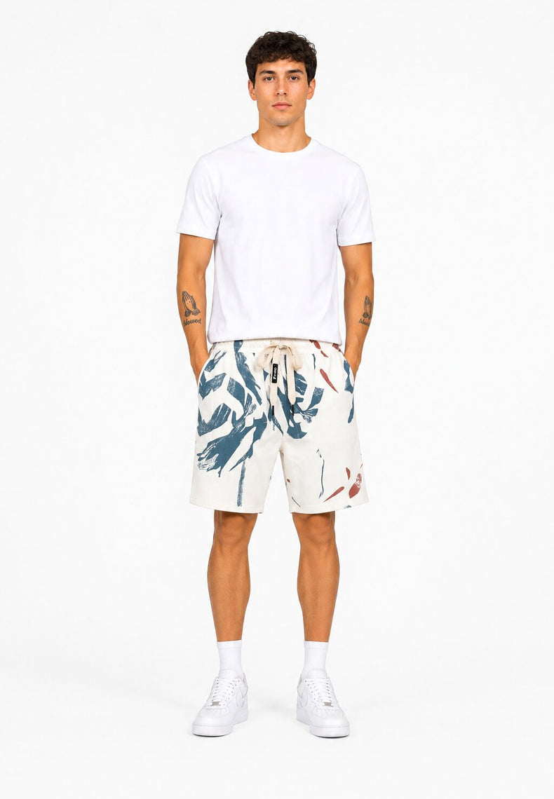 Airforce Abstract Print Casual Shorts