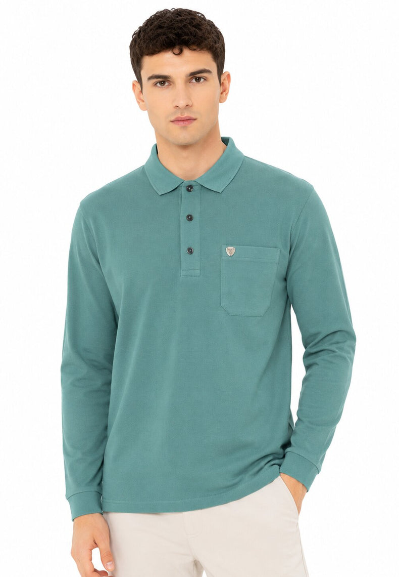 Teal Pocket Polo T-Shirt