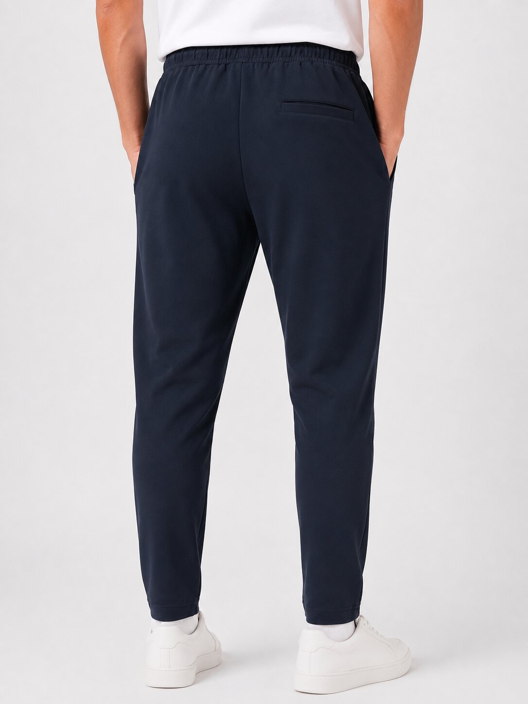 Buy Navy Logo Trackpants Online Shopping view 2