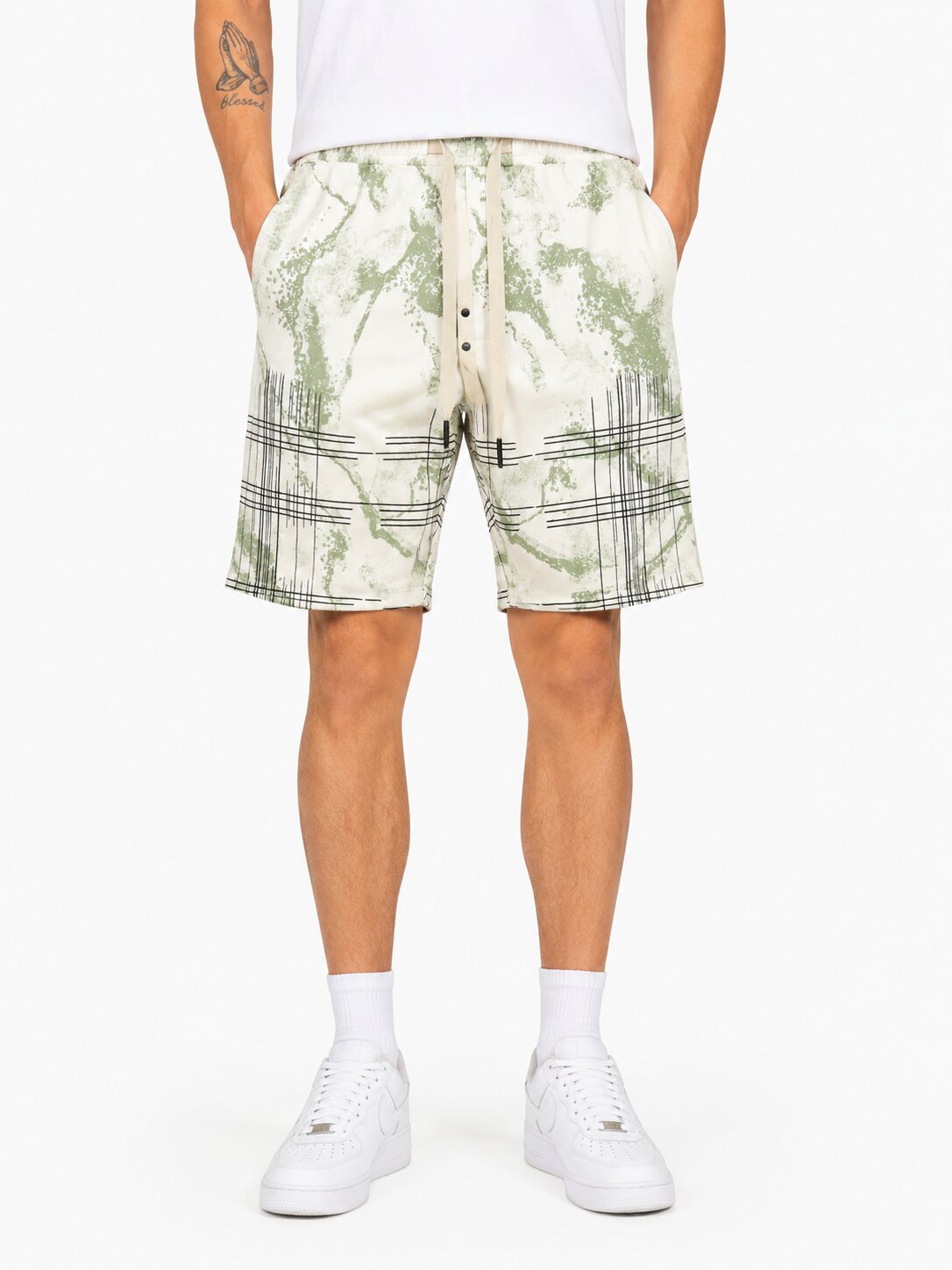 Buy Pista Abstract Print Shorts Online Shopping view 2