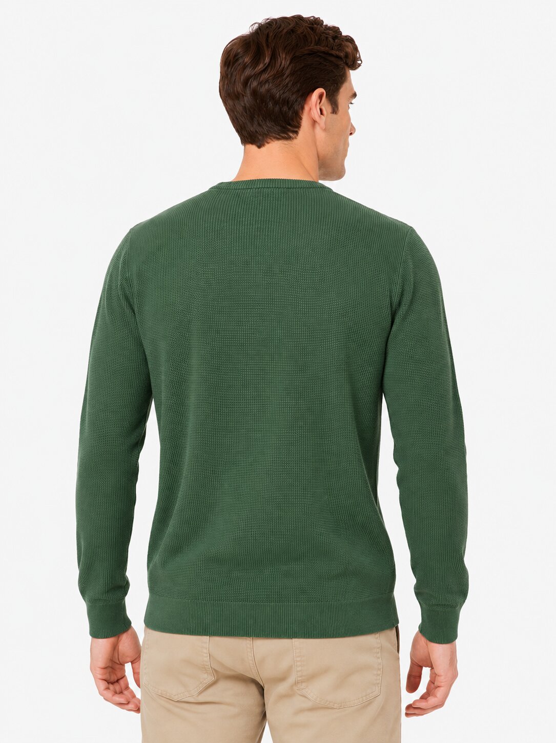 Buy Green Textured Sweatshirt Online Shopping view 2