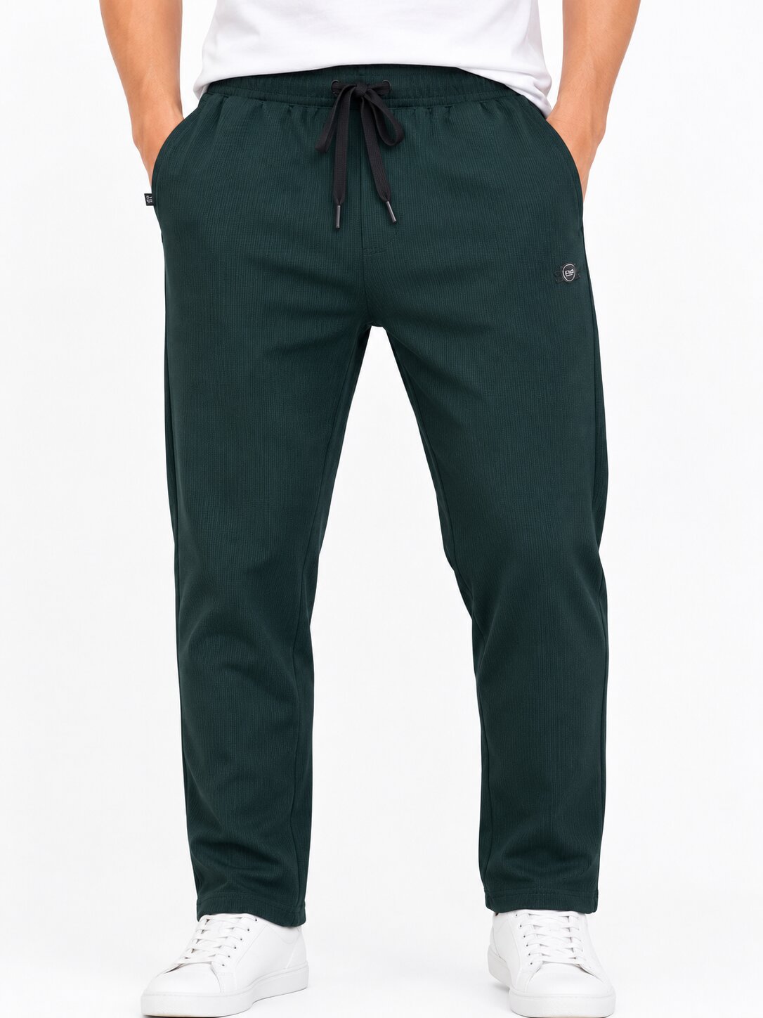 Buy Bottle Green Jogger Trackpants Online Shopping view 3