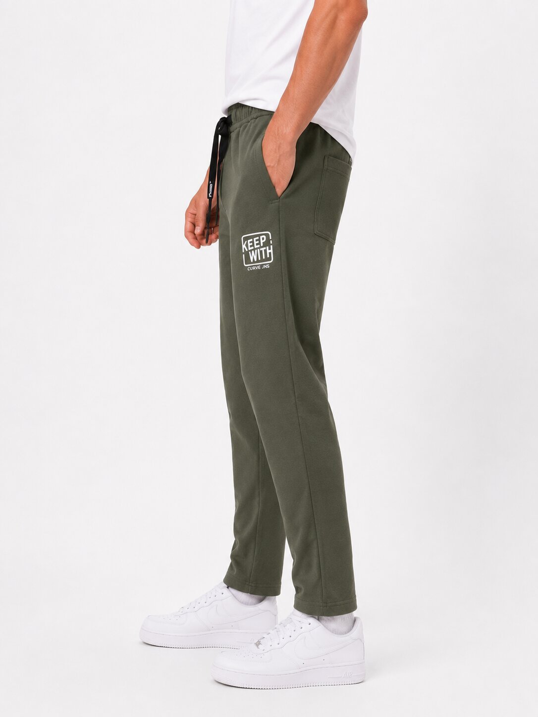 Buy Olive Keep With Trackpants Online Shopping view 3