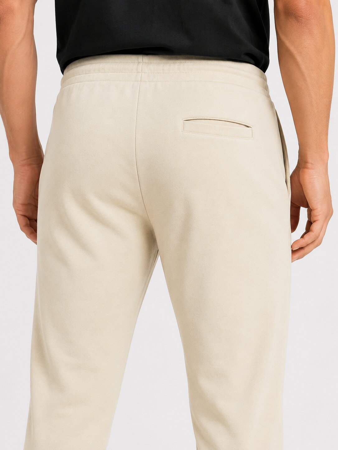 Buy Beige Zip Pocket Trackpants Online Shopping view 3