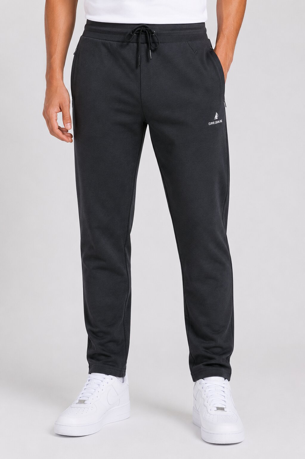 Buy Dark Grey Logo Trackpants Online Shopping view 3
