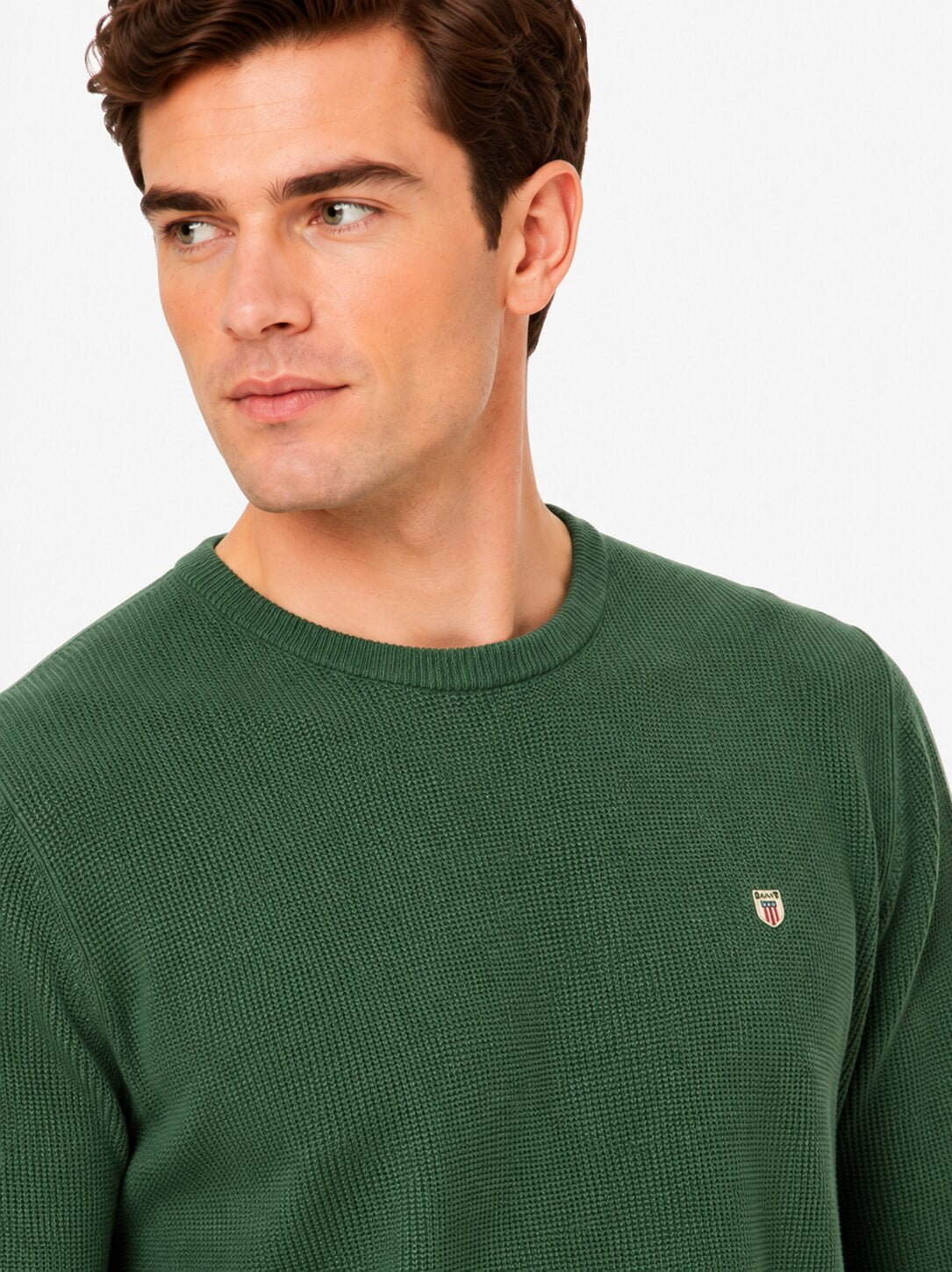 Buy Green Textured Sweatshirt Online Shopping view 3