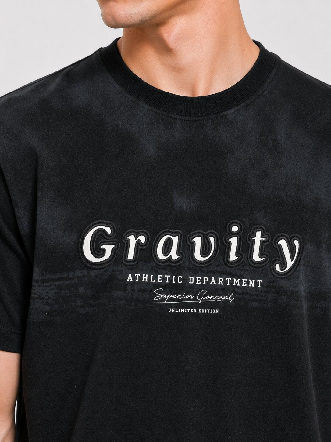 Buy Black Gravity Athletic Graphic T-Shirt Online Shopping view 3