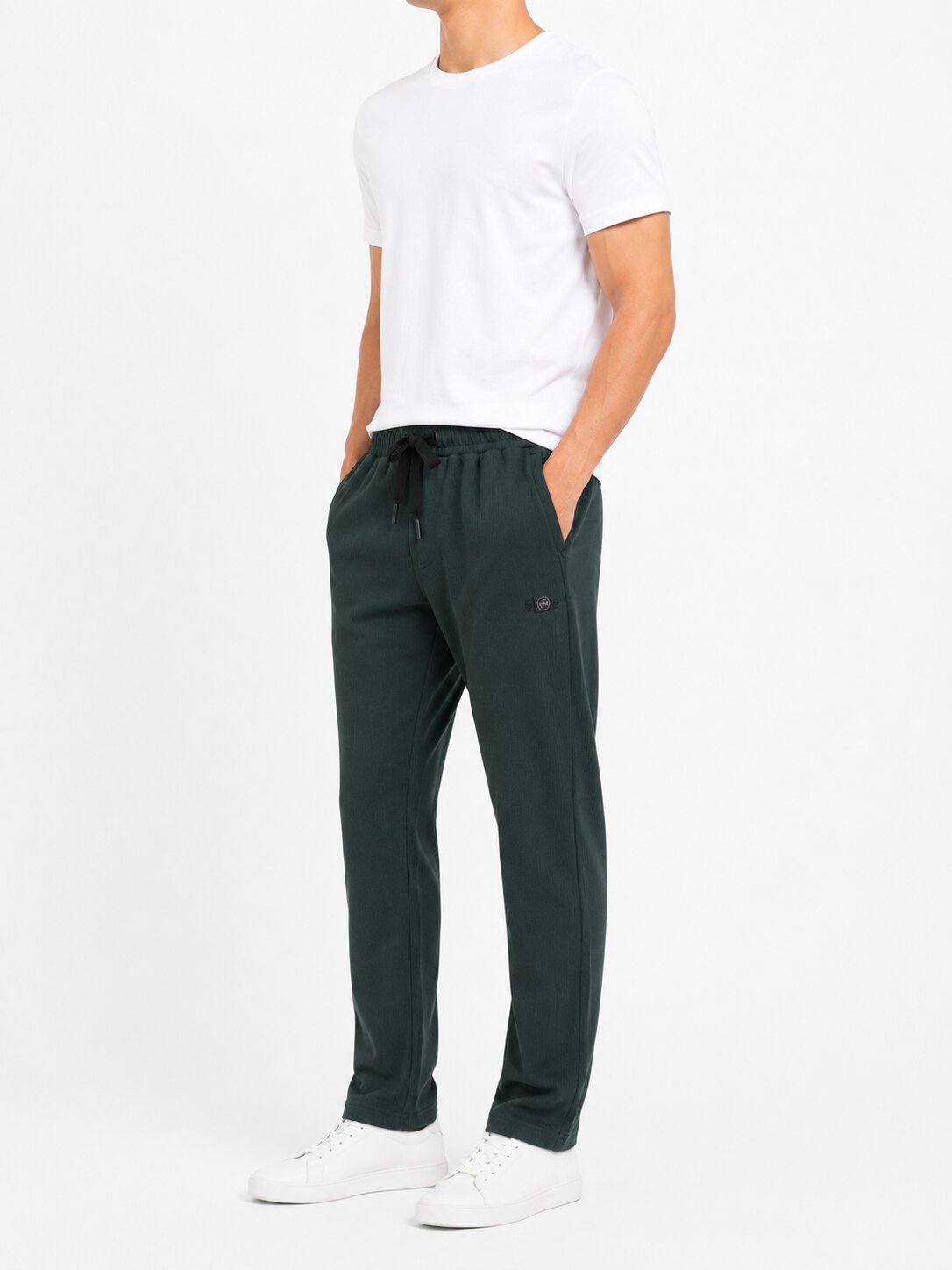 Buy Bottle Green Jogger Trackpants Online Shopping view 4