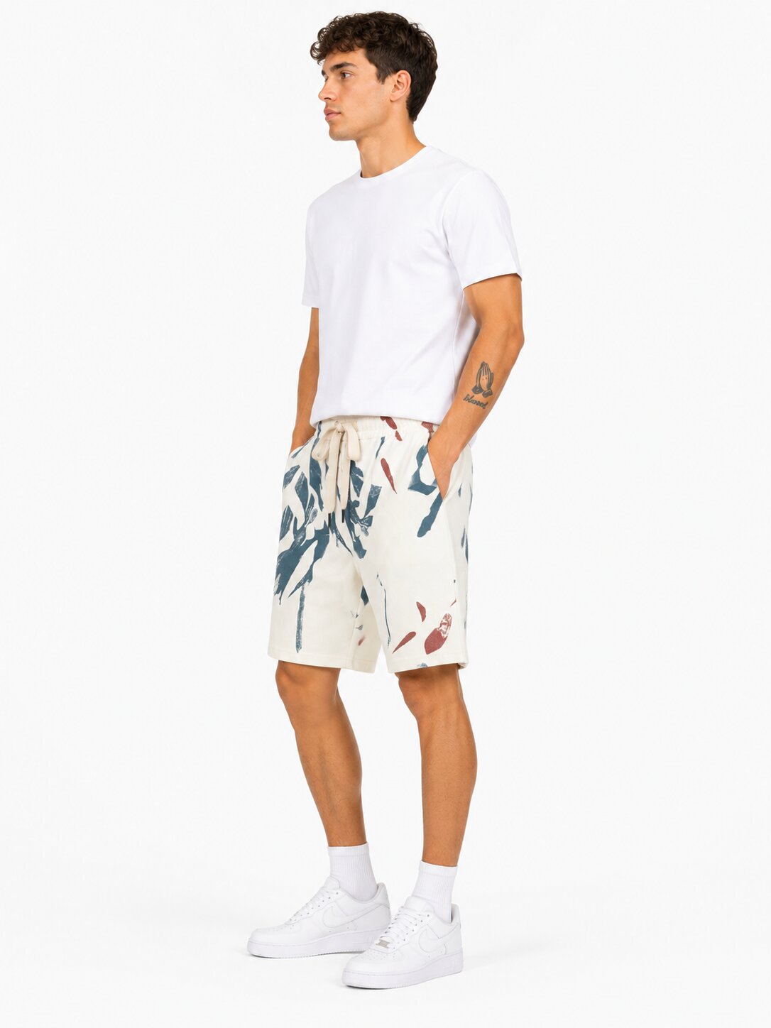Buy Airforce Abstract Print Casual Shorts Online Shopping view 4