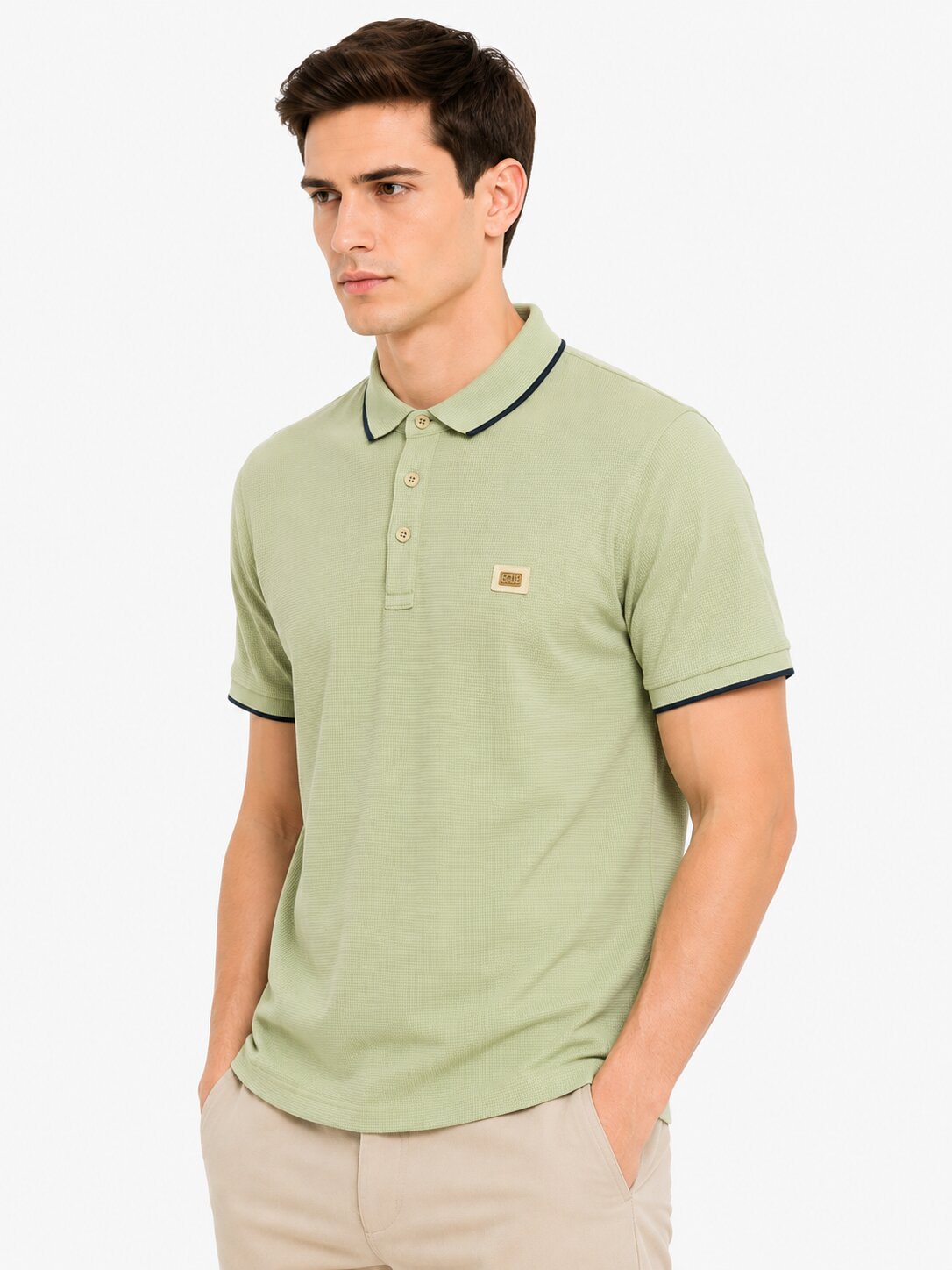 Buy Pista Contrast Polo Online Shopping view 5