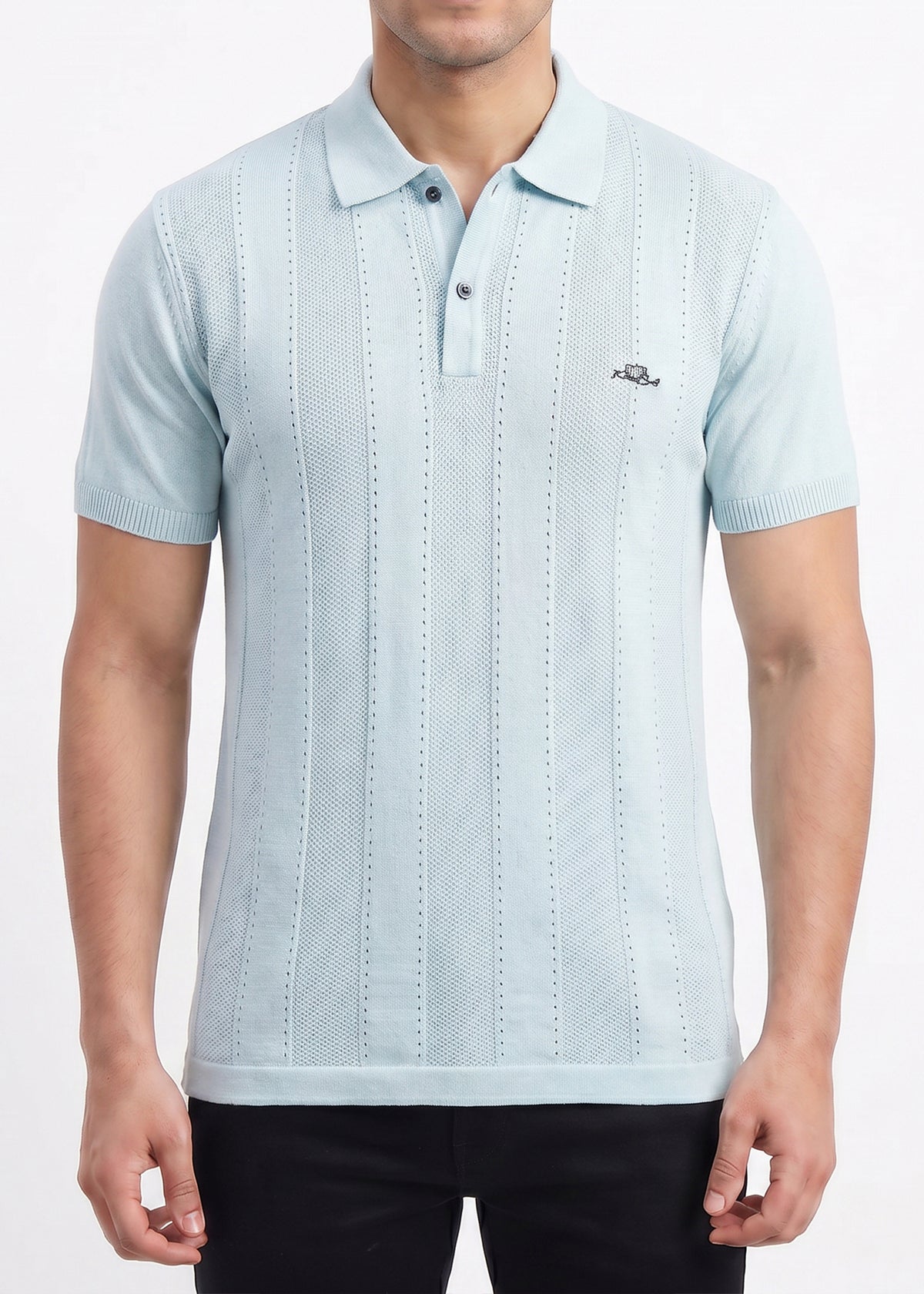 Buy Skywalk-textured-polo-tshirt Online Shopping view 3