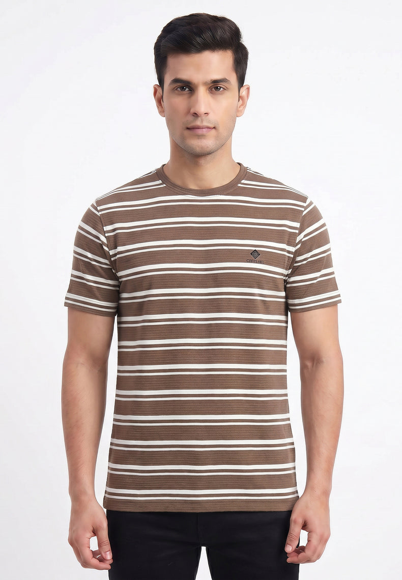 Brown Classic Stripe T-Shirt