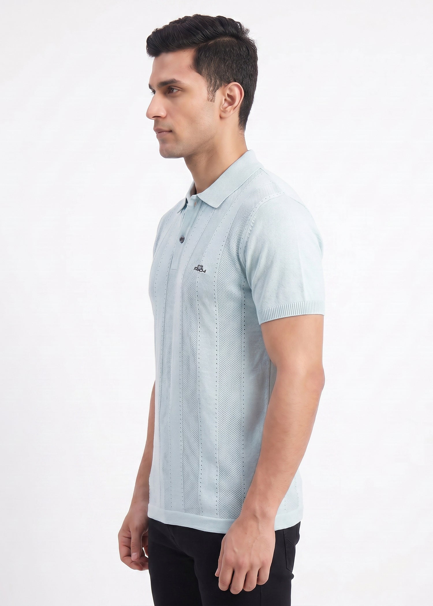 Buy Skywalk-textured-polo-tshirt Online Shopping view 4