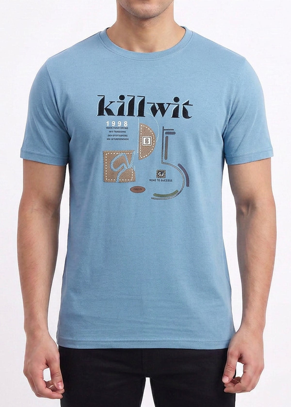 Buy N blue-kilwit-graphic-tshirt Online Shopping view 3