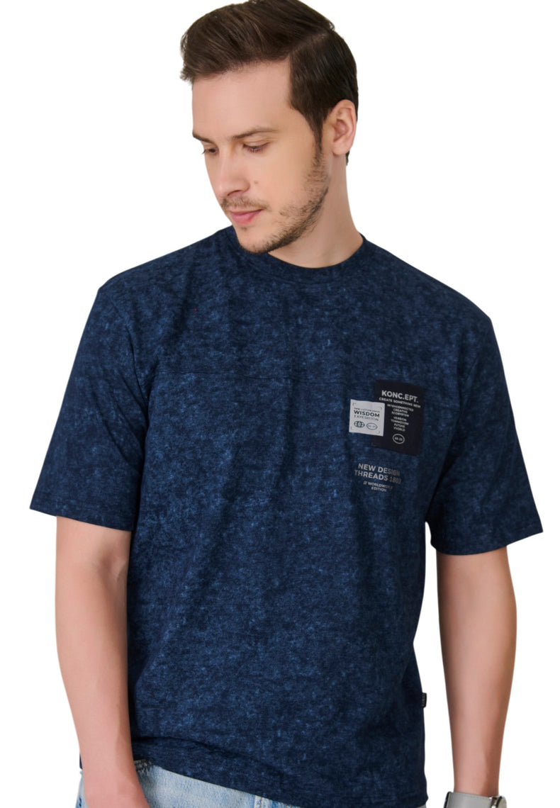 Navy Acid Wash T-Shirt