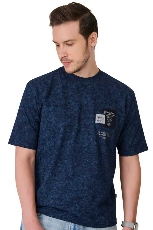 Navy Acid Wash T-Shirt