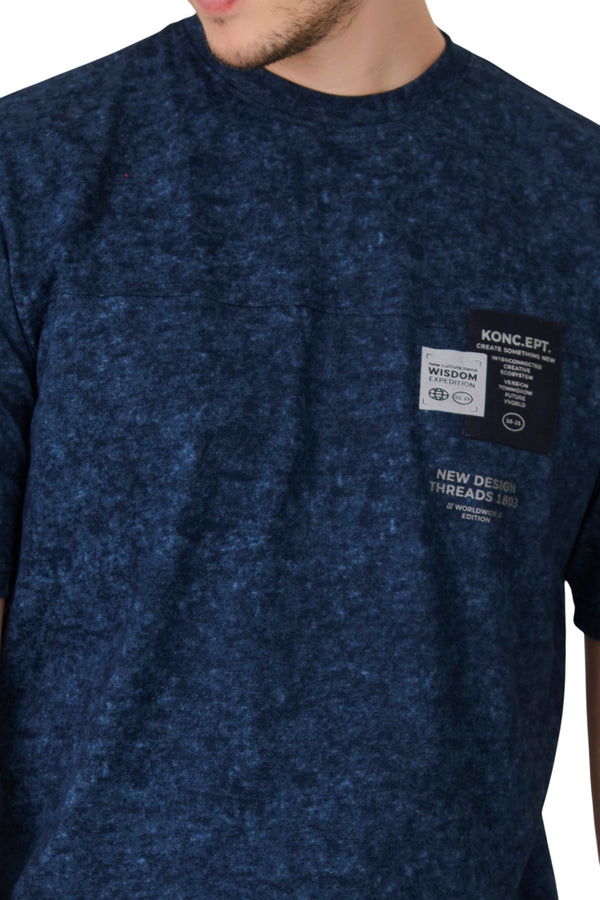 Navy Acid Wash T-Shirt