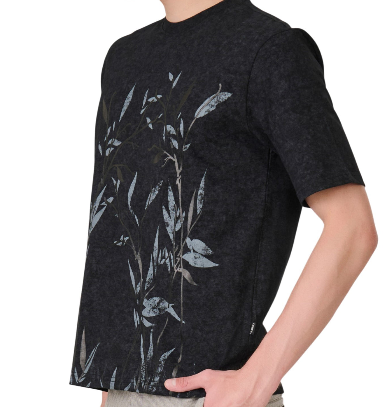Black Botanical Graphic T-Shirt