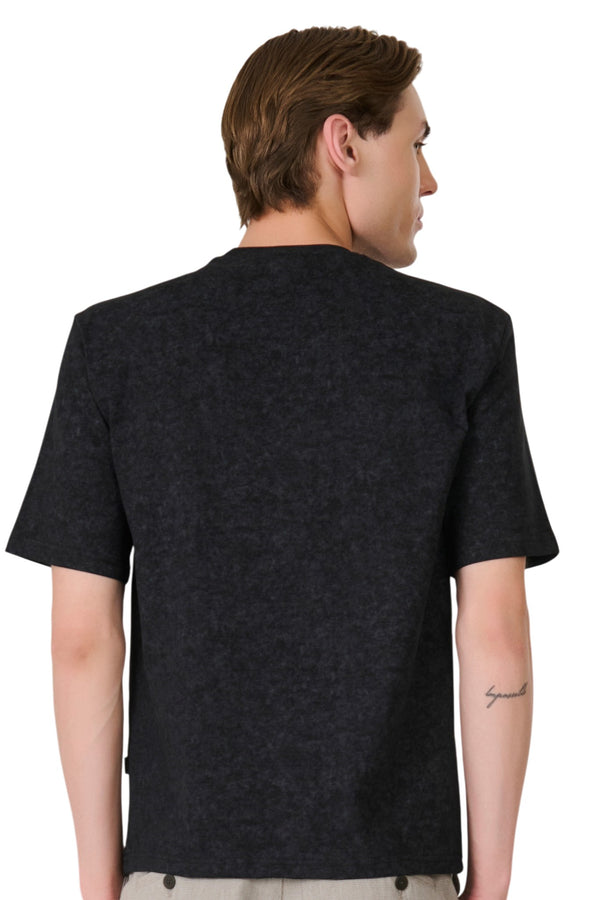 Black Botanical Graphic T-Shirt