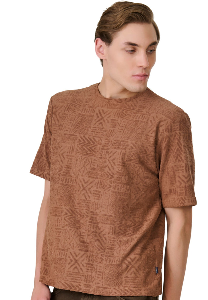 Teal Textured Pattern T-Shirt