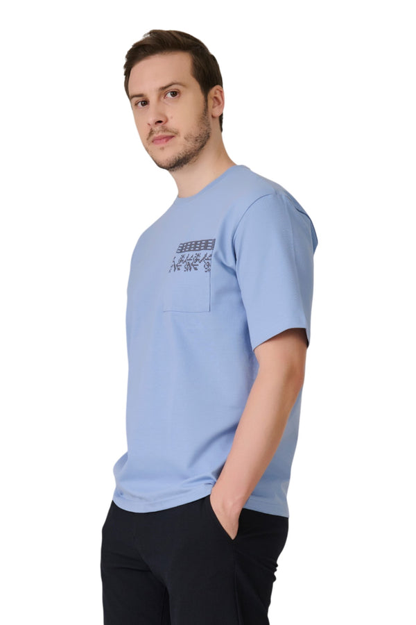 Sky Blue Pocket T-Shirt