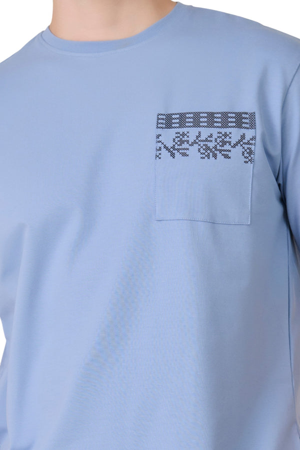 Sky Blue Pocket T-Shirt
