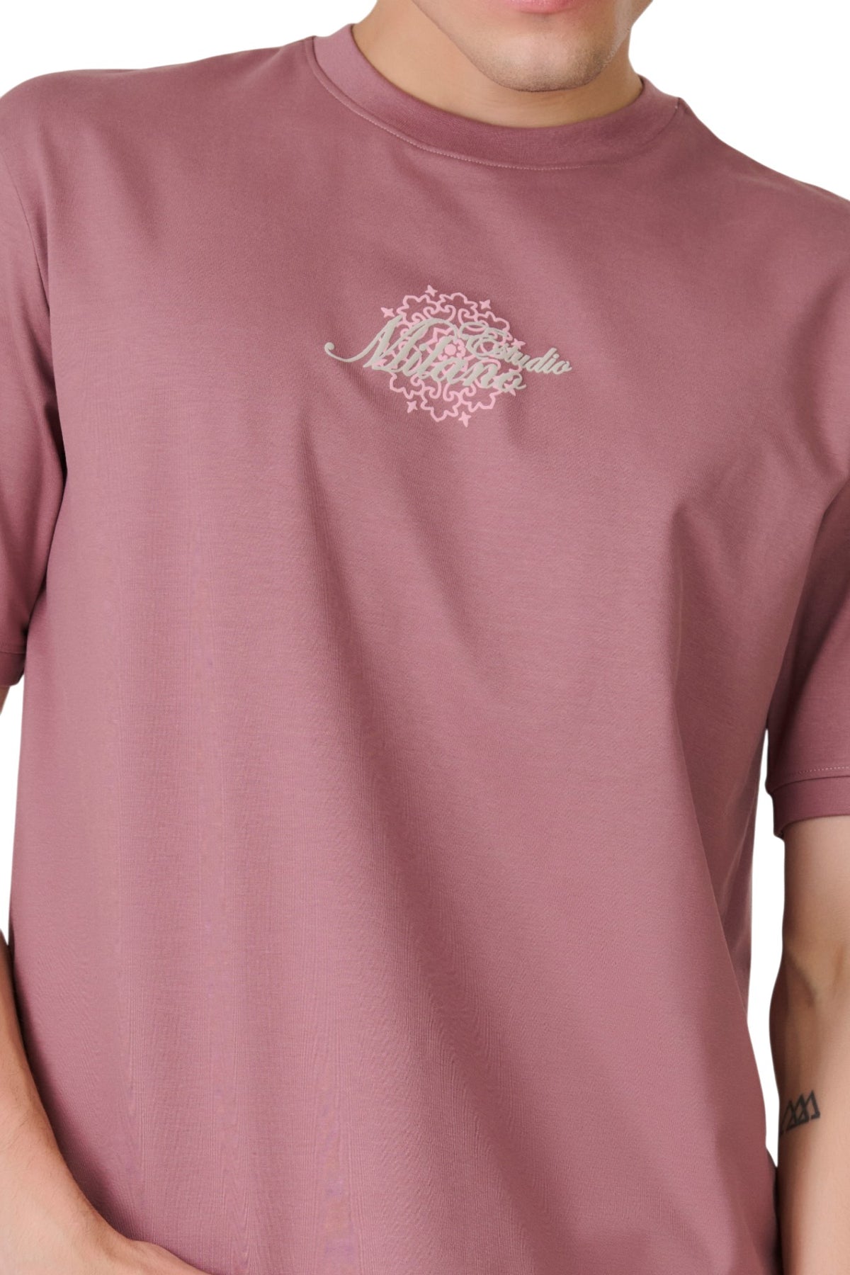 Buy Pink Graphic T-Shirt Online Shopping view 3