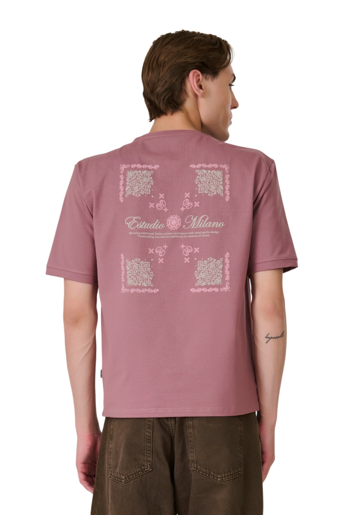 Buy Pink Graphic T-Shirt Online Shopping view 4