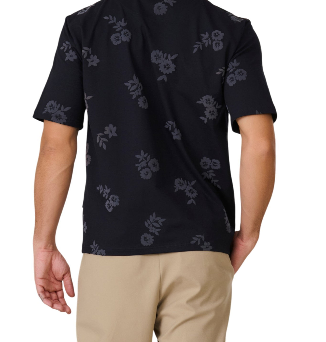 Navy Floral Print T-Shirt
