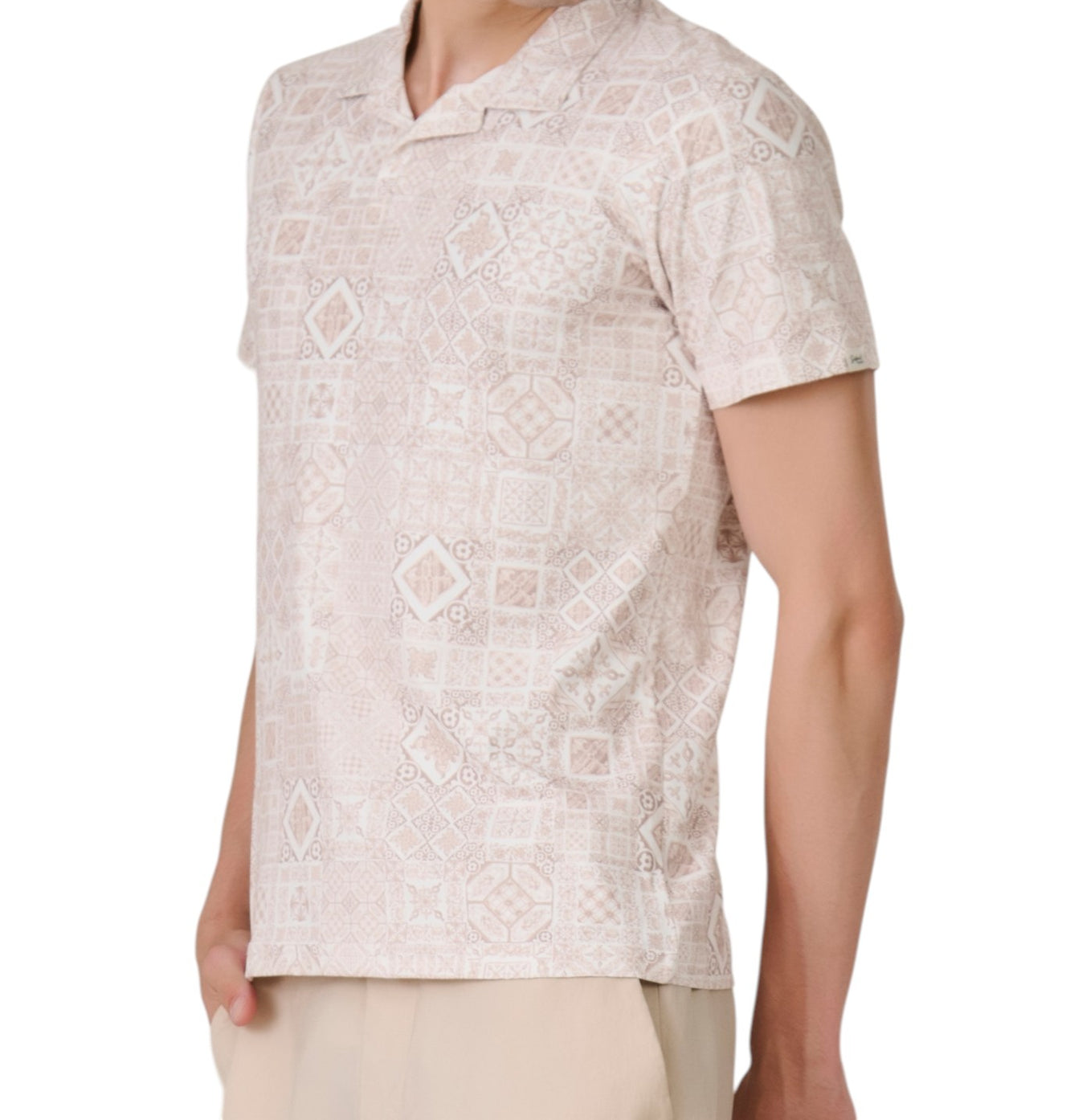 Khaki Mosaic Polo T-Shirt