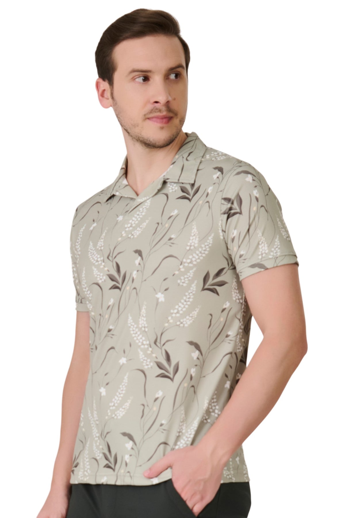 Buy Pista Floral Polo Online Shopping view 4