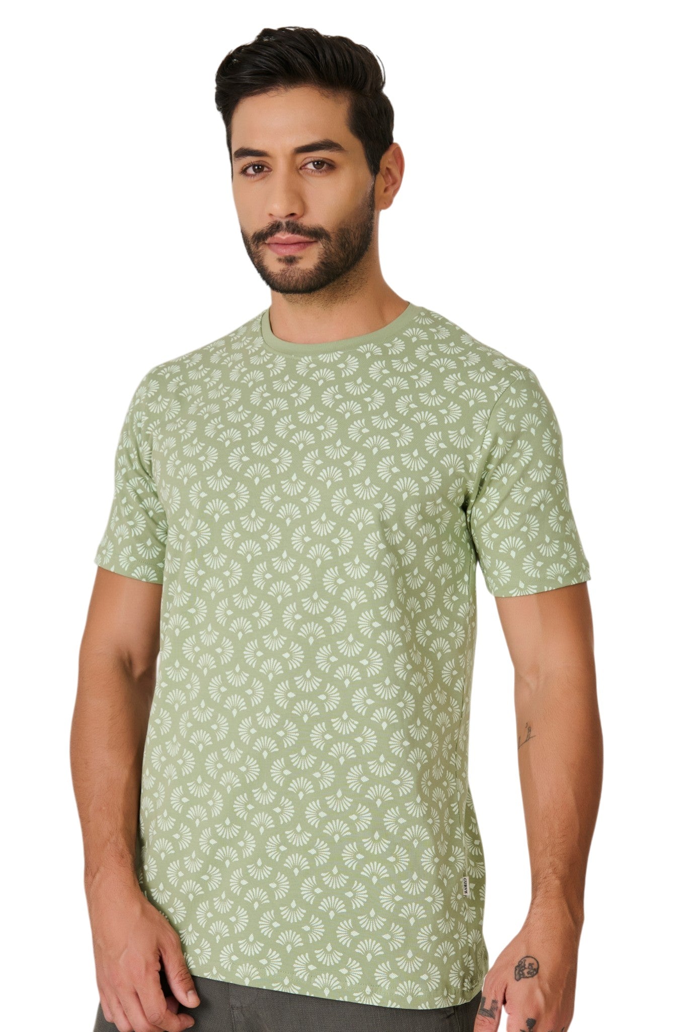 Buy Pista Motif Print T-Shirt Online Shopping view 1