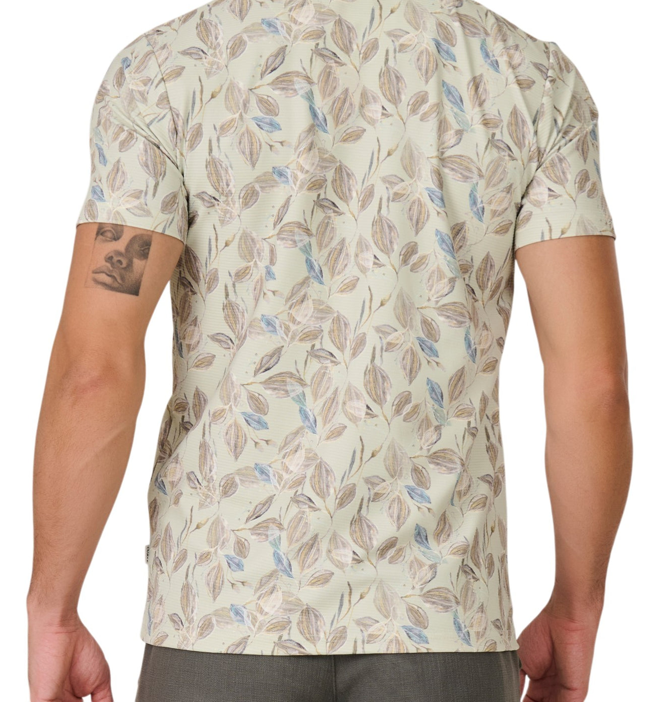 Green Leaf Print T-Shirt