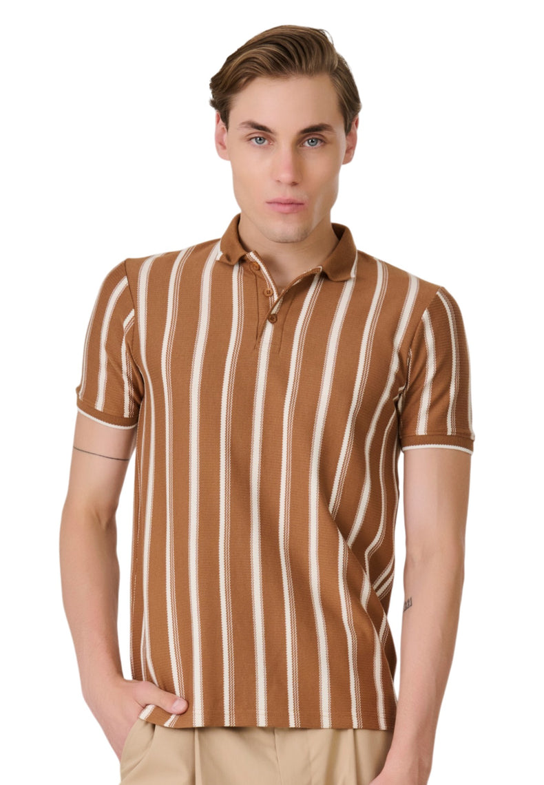 Mud Vertical Stripe Polo