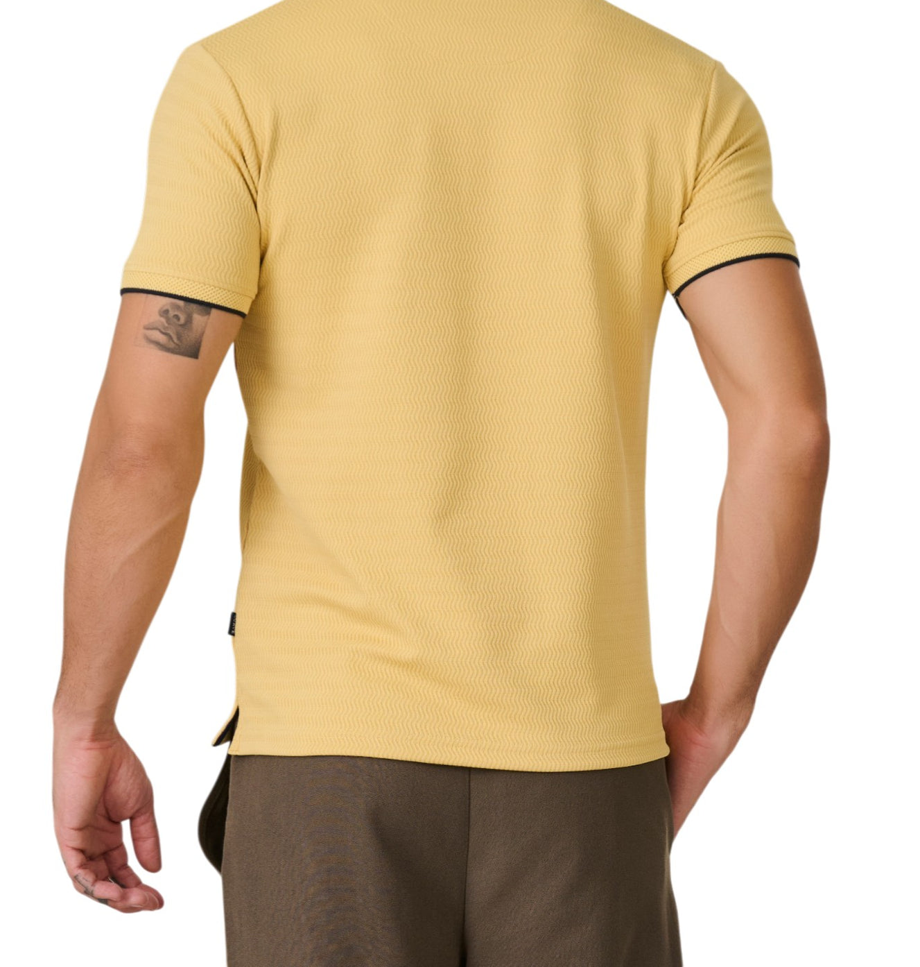 Lemon Textured Polo T-Shirt