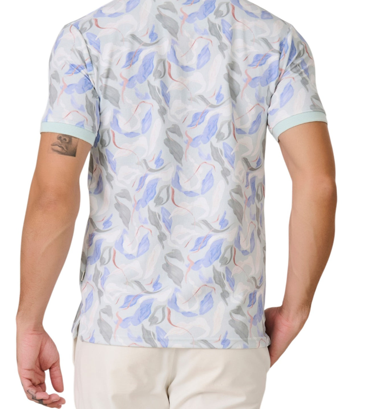 Mint Pastel Floral Polo