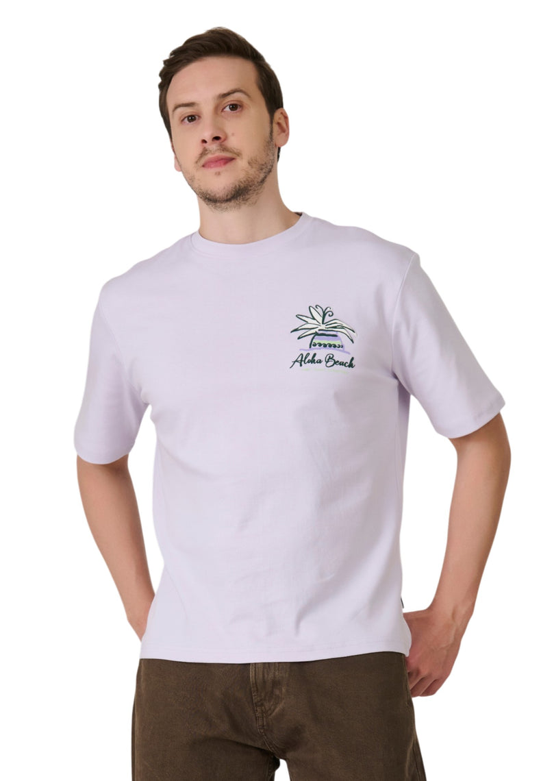 Lavender Aloha Graphic T-Shirt