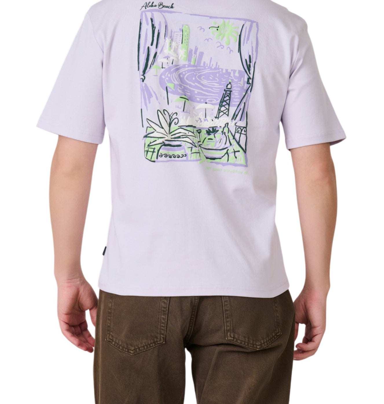 Lavender Aloha Graphic T-Shirt