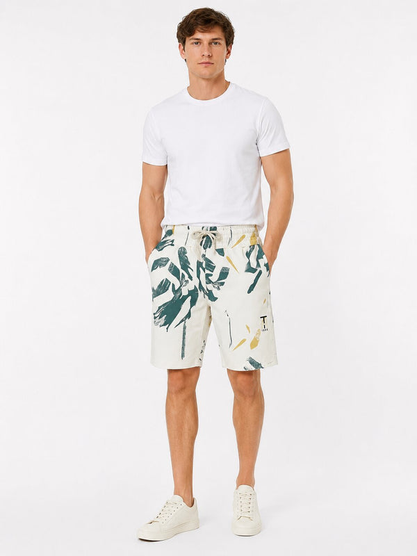 Abstract Print Casual Shorts