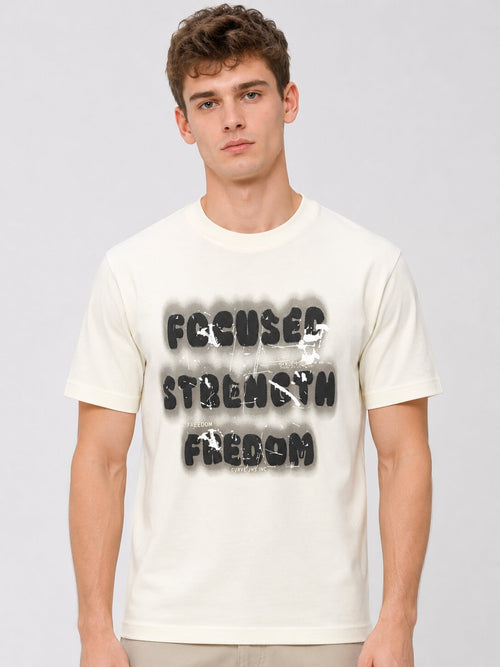 Off White Focus Strength Freedom T-Shirt