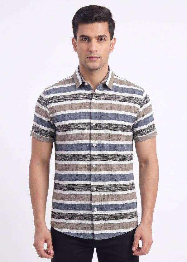 Airforce Striped Polo Shirt
