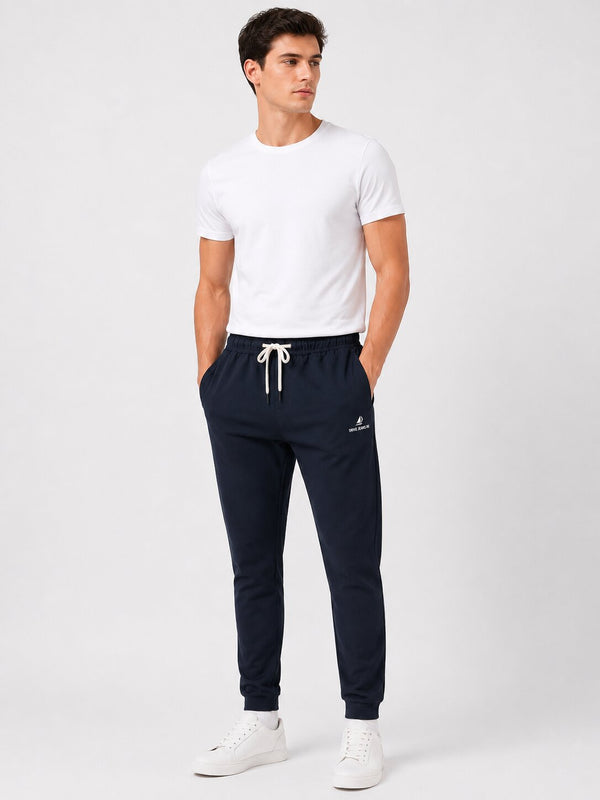 Navy Logo Trackpants