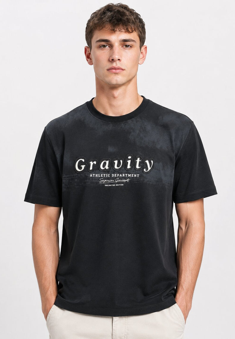 Black Gravity Athletic Graphic T-Shirt